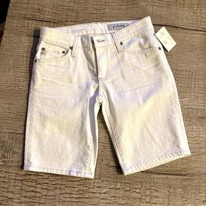 AG Nikki Denim Shorts in White.